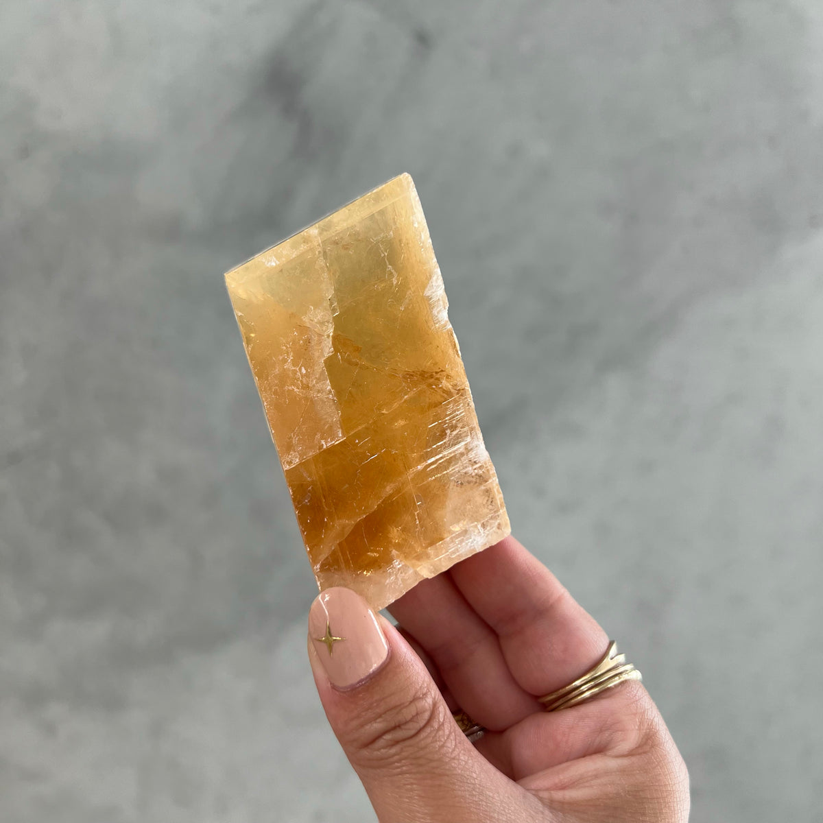 Honey calcite online ring