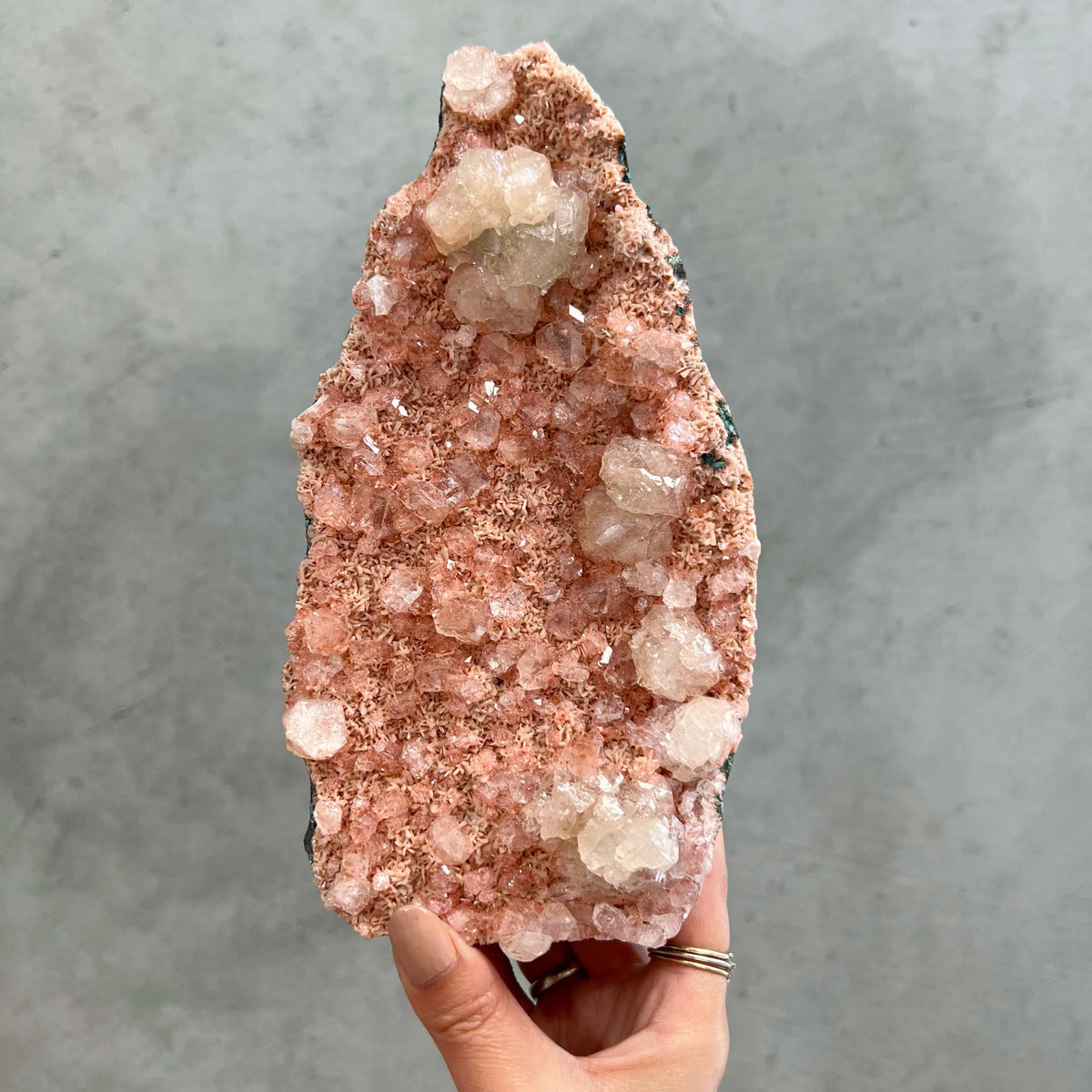 Pink Apophyllite & Heulandite Cluster - 03 | ULUNA CRYSTALS