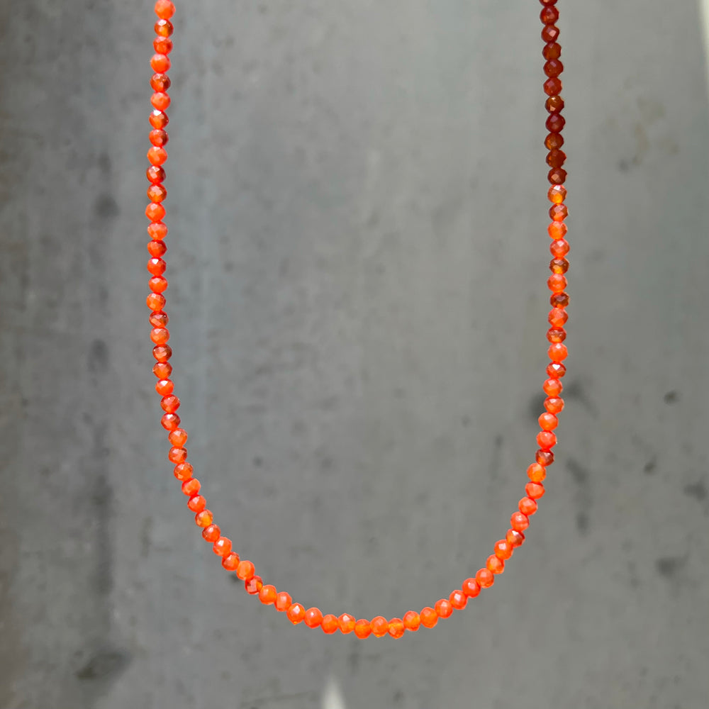 Carnelian Faceted Beaded Necklace