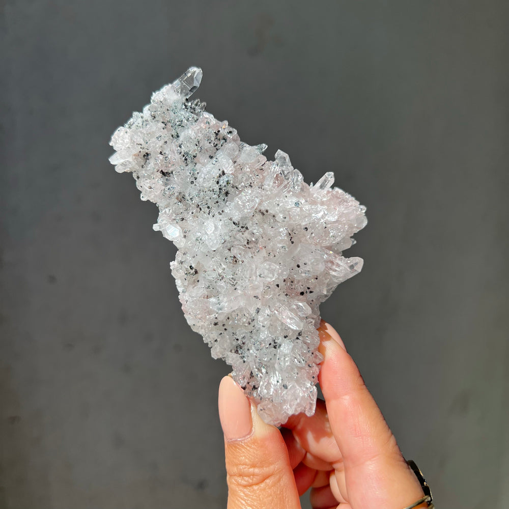 Pink Lithium Quartz with Fuchsite - 01