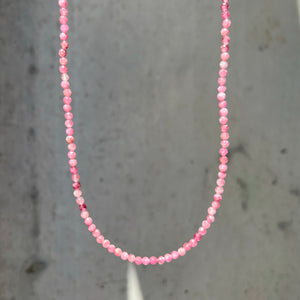 Pink Tourmaline Faceted Necklace