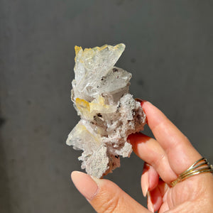 Pink Lithium Quartz with Fuchsite & Titanium Oxide - 01