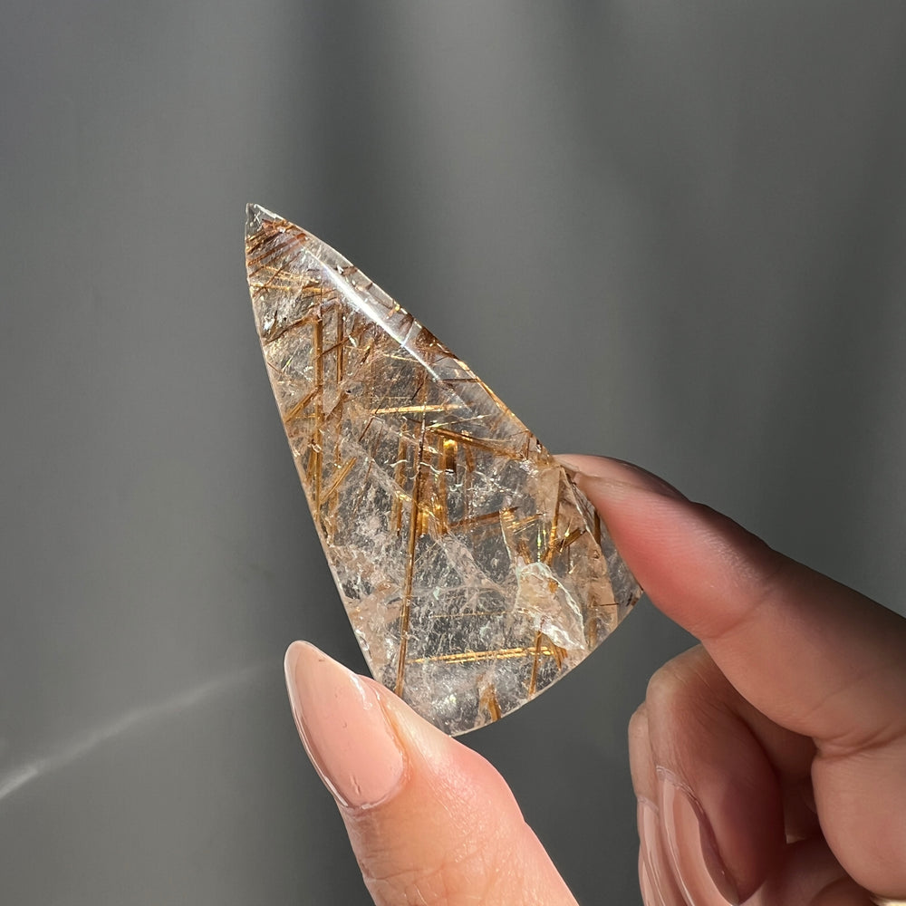 Rutilated Quartz Cabochon - 01
