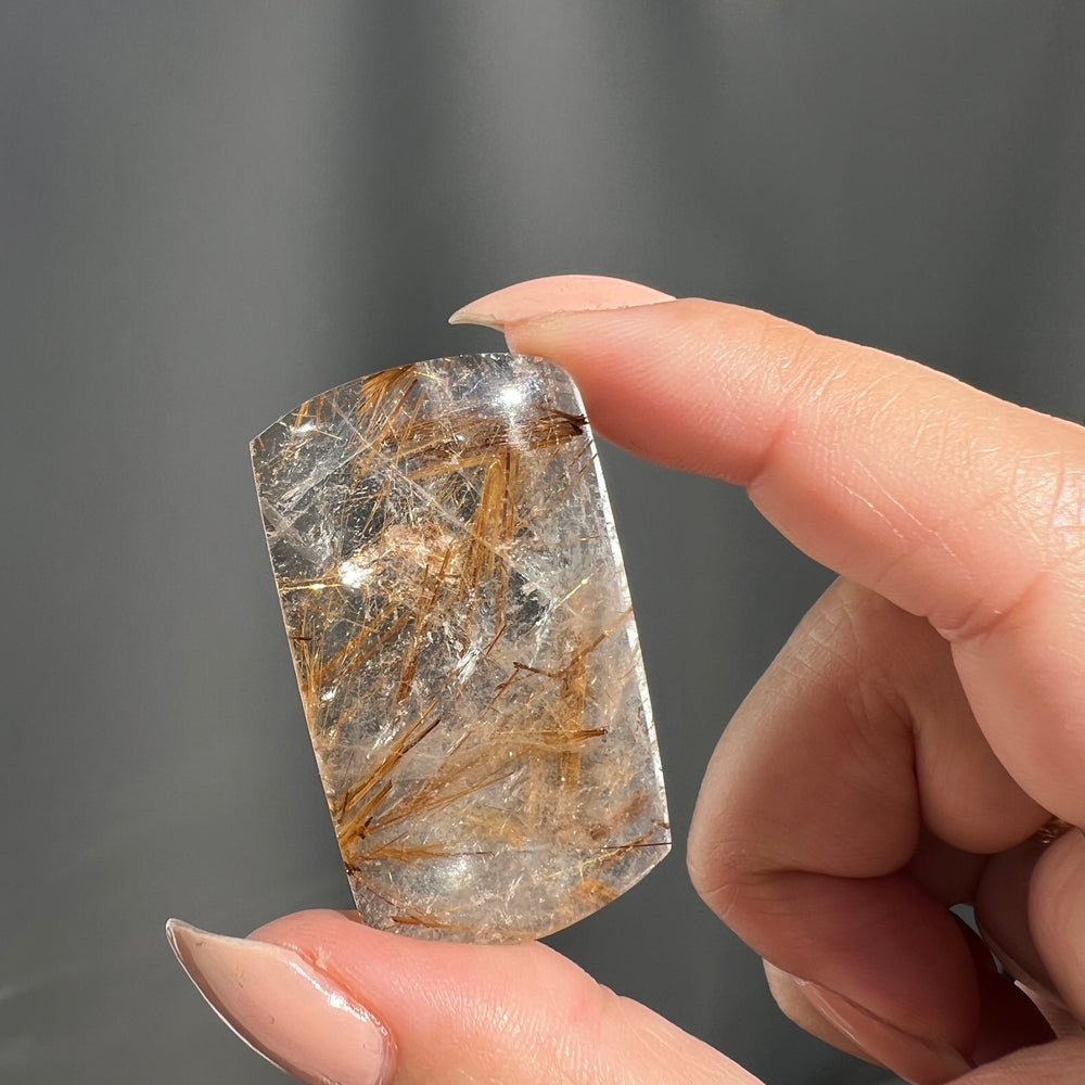 Rutilated Quartz Cabochon - 02