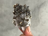 
                
                    Load and play video in Gallery viewer, Mangano Calcite &amp;amp; Iridescent Pyrite - 03
                
            