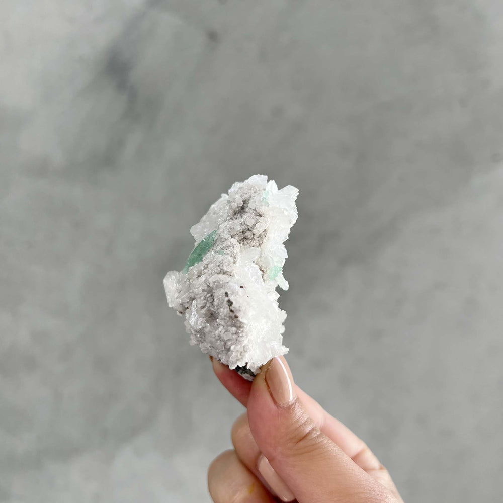 Green Apophyllite, Stilbite & Mordenite Cluster - 01