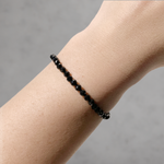 Black Spinel Faceted Bracelet