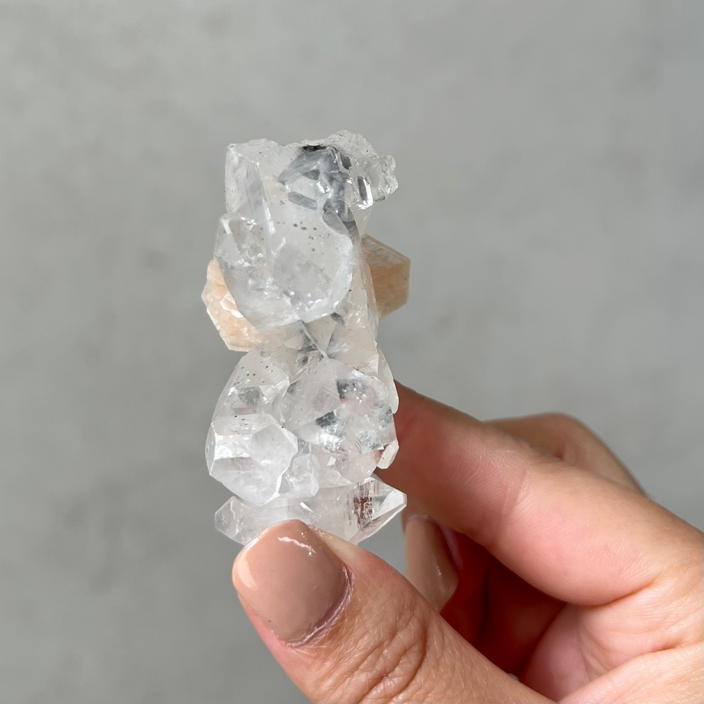 
                
                    Load image into Gallery viewer, Apophyllite (A-grade) &amp;amp; Stilbite Cluster 05
                
            