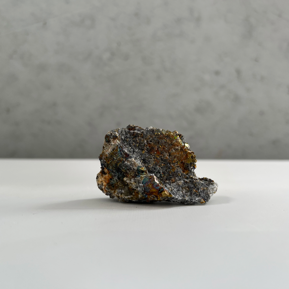 Iridescent Pyrite Cluster 09