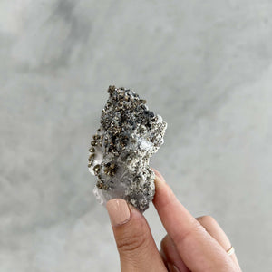 Mangano Calcite & Iridescent Pyrite - 03