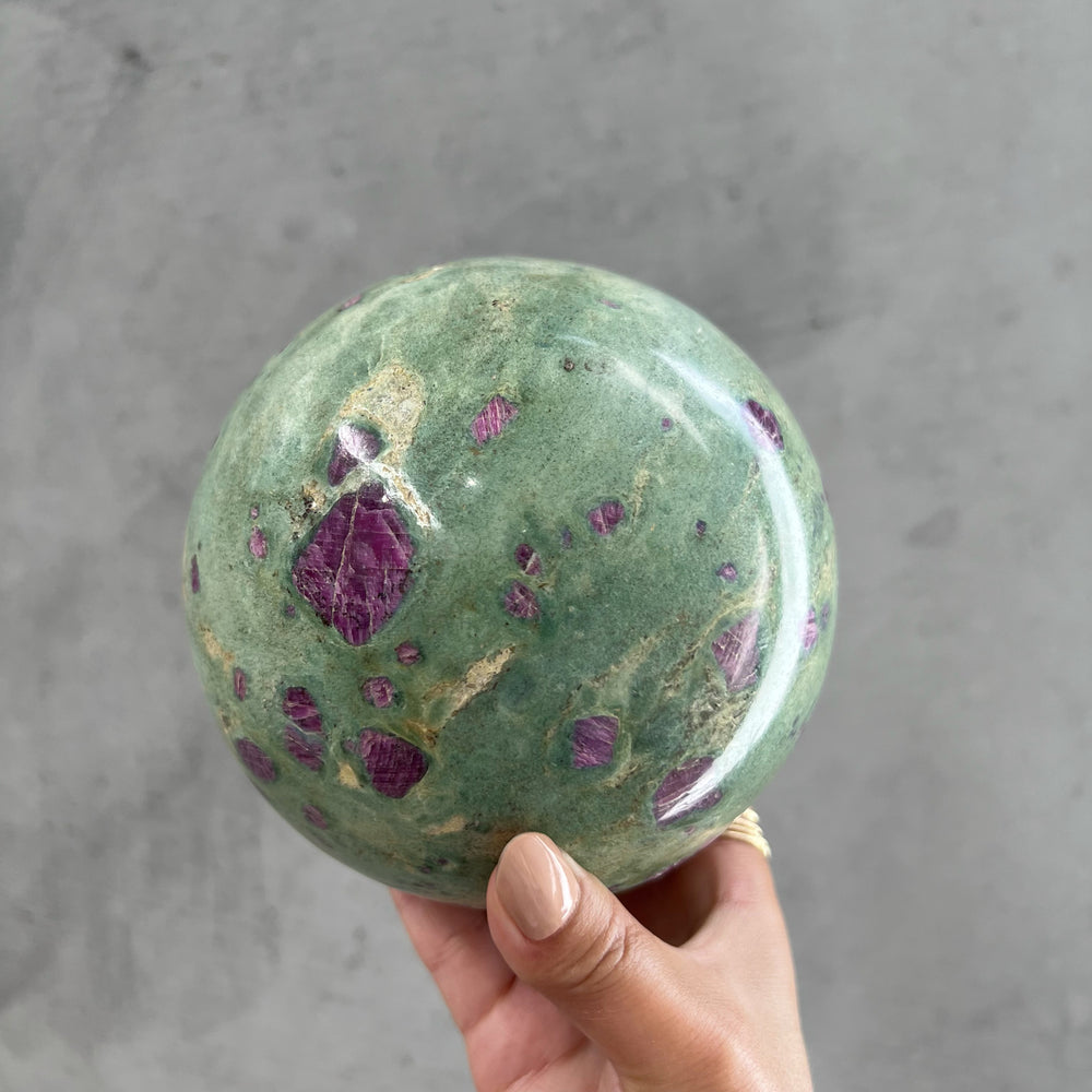 
                
                    Load image into Gallery viewer, Ruby Fuchsite Sphere - 07
                
            
