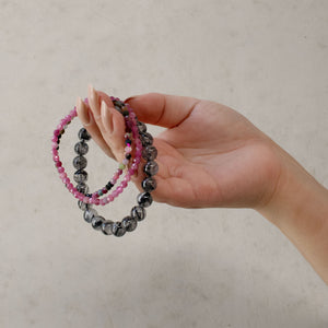 
                
                    Load image into Gallery viewer, Mixed Tourmaline Faceted Bracelet
                
            